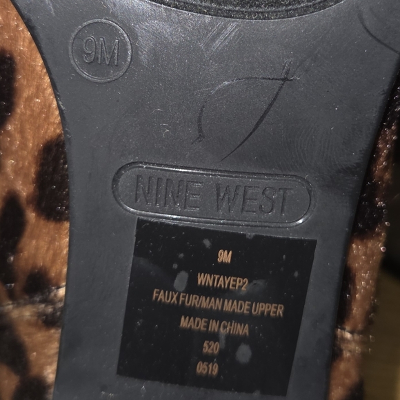 Nine West Brown Leopard Ankle Booties - Picture 6 of 6